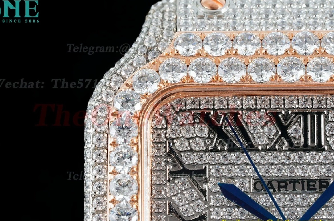 AMG 40mm Mens RG Rmn Dia SS XL MY9015 Santos 100 SS 0415